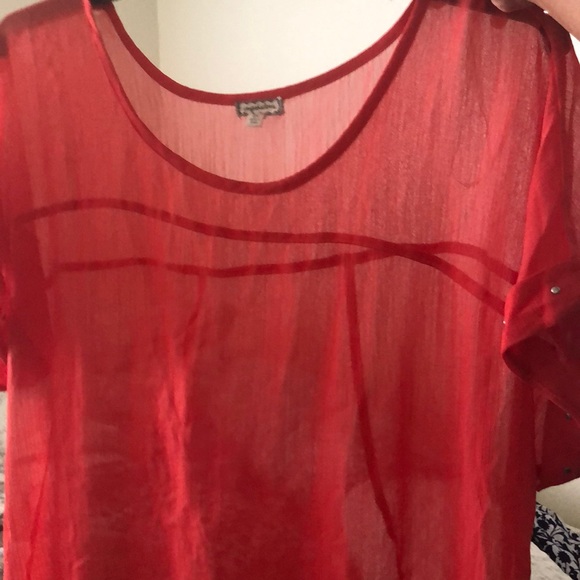 Sheer orange blouse - Picture 6 of 6